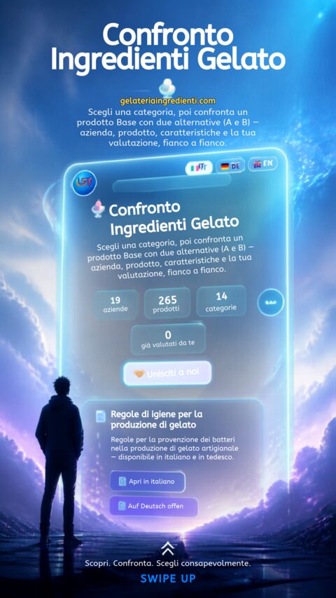 Locandina del portale Confronta Prodotti per Gelateria